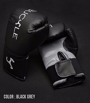 Le Buckle Training Boxing Gloves 10 Ounce(Black & Grey)
