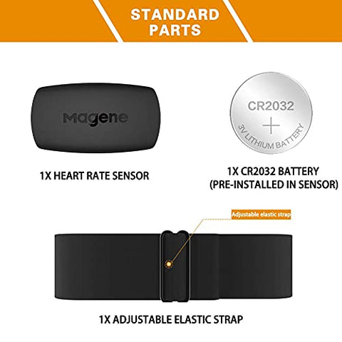 Image of Magene H64 Heart Rate Monitor Chest Strap Fitness Tracker IP67 Waterproof Support Bluetooth 4.0 and ANT+, iPhone & Android Compatible