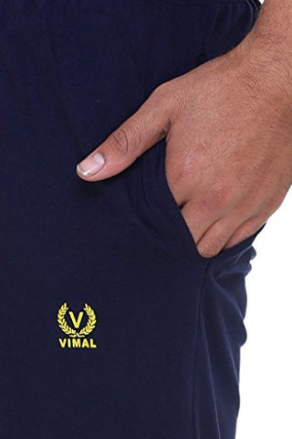 Image of VIMAL JONNEY Men's Trackpantss (D10NAVY-M_Navy Blue)