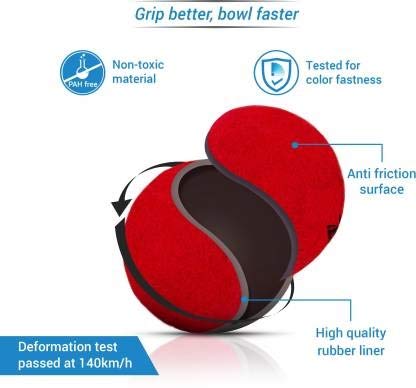 Image of Light Weight Cricket Tennis Ball Red (Pack of 12)