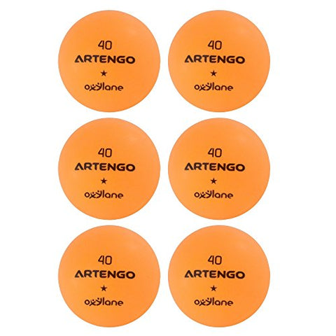 Image of Artengo FB800 Table Tennis Balls Pack Of 6 - Orange