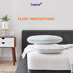 Livpure Smart Memory Foam Cool Gel Infused Pillow with Standard Size 16 x 24 Inch - White ( Pack of 1 )