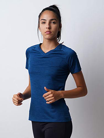 Image of LAYA Women's Sports Raglan Tee (HARPER, Medium, Rama Blue)