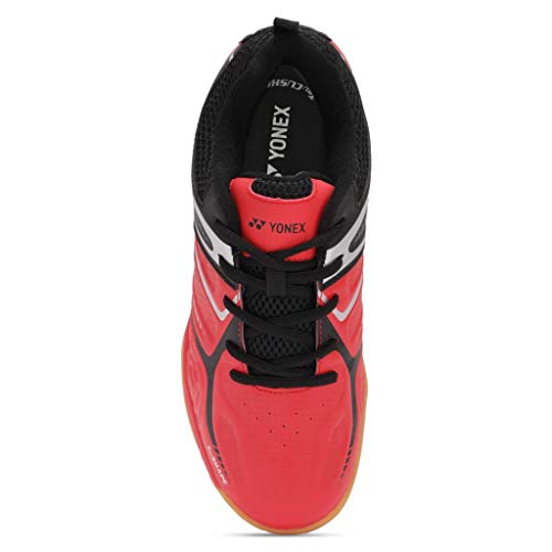 YONEX Unisex Non Marking Badminton Shoes (Tokyo Red, Black, UK 8)