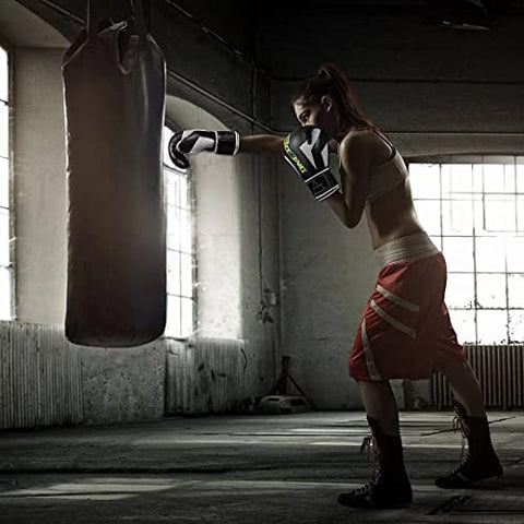 Image of Tusingger Training Boxing Gloves Men & Women,Cool Style Boxing Gloves,Kickboxing Gloves,Muay Thai,Sparring Gloves,Heavy Bag Gloves for Boxing (Black, 10oz)