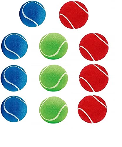 M ART Rubber Cricket Tennis Ball, (Red,Green,Blue)