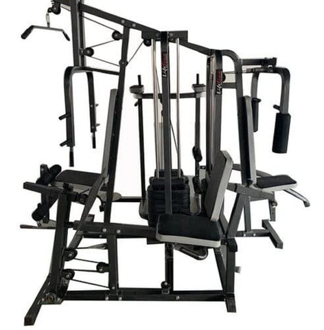 Image of Lifeline Fitness 7 Station Multi Home Gym HG 700 with 3 Weight Stack All in One Machine for Multiple Muscle Training