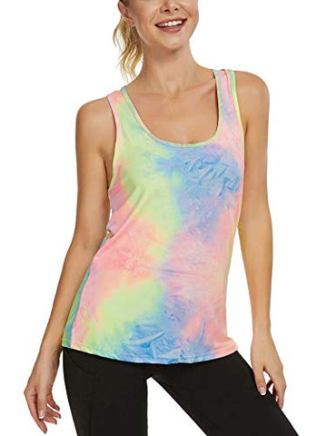 Image of Women's Workout Tank Tops Yoga Shirts Sport Tops Running Activewear Sleeveless Tops for Woman