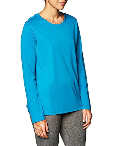 Image of Hanes Women's Sport Cool Dri Performance Long Sleeve Tee, Underwater Blue, Medium