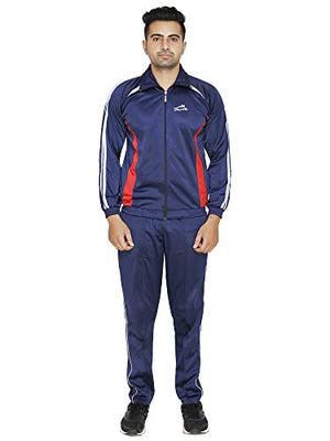 DEVOK Men's Polyester Tracksuit (Devok TS no.2_Blu-38_Blue_Medium)