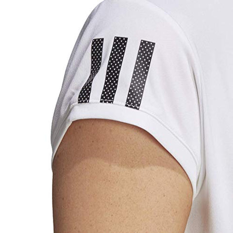 Image of adidas Women's Club 3-Stripes Tee White/Matte Silver/Black X-Small