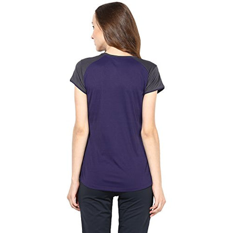 Image of berge' Ladies Polyester Dry Fit Western Shirts & Tshirts for Women, Quick Drying & Breathable Fabric, Gym Wear Tees & Workout Tops (Indigo Colour) L