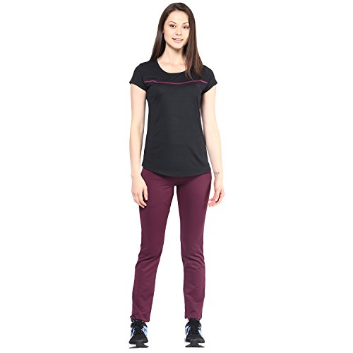 berge' Ladies Polyester Dry Fit Western Shirts & Tshirts for Women, Quick Drying & Breathable Fabric, Gym Wear Tees & Workout Tops (Black Colour) XXL