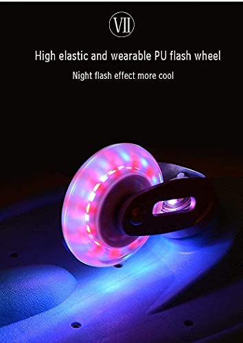 EONWISE Highly Flexible Heavy Duty Cruiser Board LED Flash Lights PU 80mm Wheels, 30 X 9 Inch (Yellow)