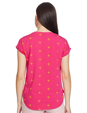 Image of Amazon Brand - Myx Women's Loose T-Shirt (PAG 103_Mustard and Rasperry XXX-Large)