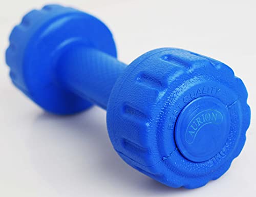 Aurion PVC Plastic Dumbell Set, 1Kg Each (Blue)