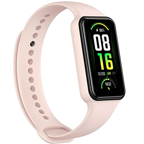 Amazfit Band 7 Activity Fitness Tracker, Always-on Display Smart Watch, Alexa Built-in, Up to 18-Day Battery Life, 24H Heart Rate & SpO2 Monitoring, 5 ATM Water Resistant, 120 Sports Modes (Pink)
