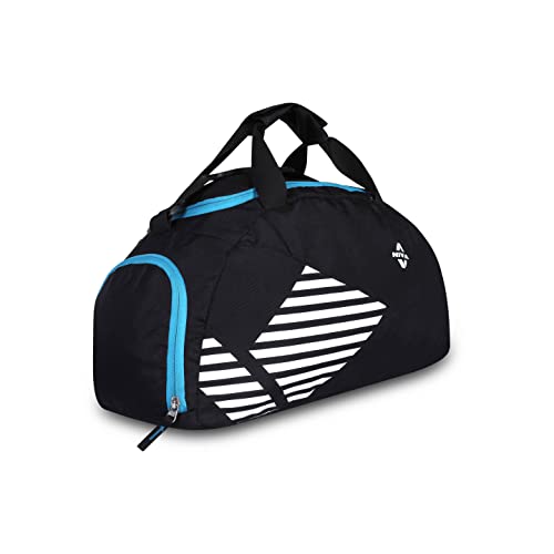 Nivia Polyester Sports Space Bag (Black/Blue)