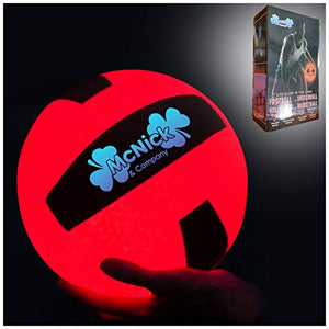 MCNICK & COMPANY Glow in The Dark Outdoor Volleyball - LED Light up Volleyball - 100 Hour Battery Life