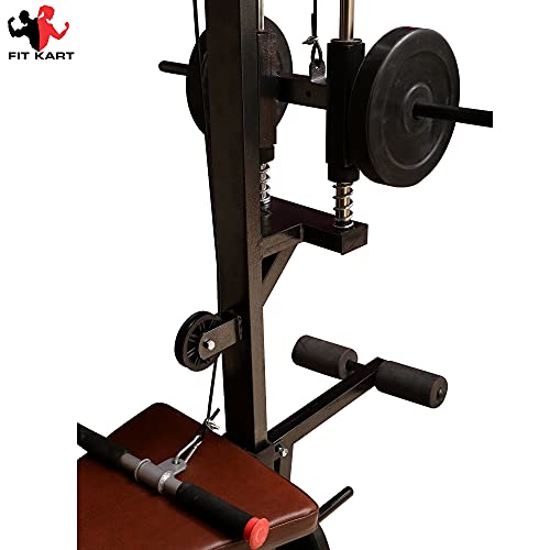 HASHTAG FITNESS 20in 1 bench & home gym equipment for men lat pulldown  handle
