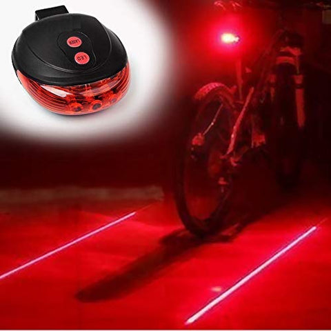 Image of Inditradition Combo of Bicycle Bike Front Headlight (Rechargeable) & Laser LED Rear Tail Light (Battery) (Pack of 2)