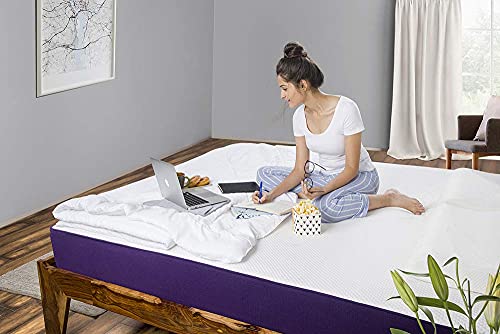 Sleep Ninja Dual HR Foam 5'' Single Bed Size Turn- Reversible Soft and Firm Double Side Mattress | Premium HR Mattress with Free Pillows (72 * 36 * 5 Inches)