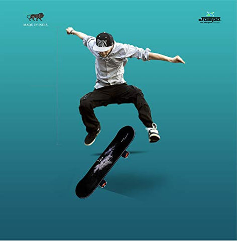 jaspo Power Kids Fiber Skateboard for Beginners (Black, 6 Years & Above, 26" inches)