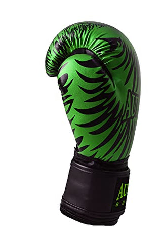 Image of Aurion Molded Faux Leather Boxing Gloves for Muay Thai Kickboxing MMA Martial Arts Workout Grappling Dummy Punching Boxing Gloves with Hand wrap 176" (Silver / Black, 12 oz)
