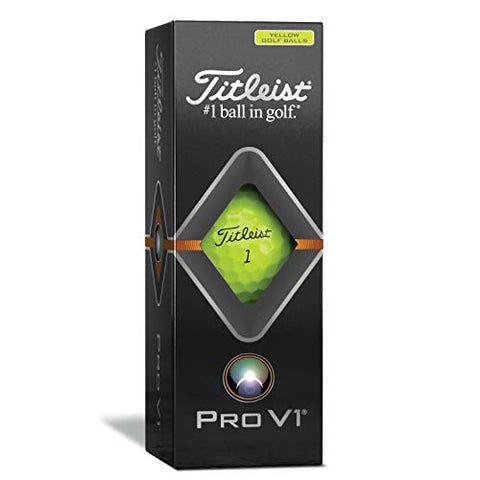 Image of Titleist 2019 Pro V1 Golf Balls | Yellow Golf (One Dozen)