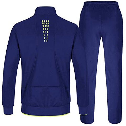Image of Gopune Men's Athletic Tracksuit Full Zip Warm Jogging Sweat Suits (Royal Blue,XS)