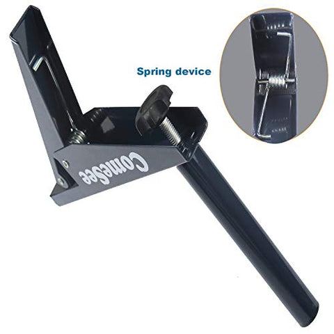 Image of Comesee Ping Pong Net Set Table Tennis Table Post Professional Spring Activated Clamp with Net Clip Insert, 1.2 Inch Width Grip Holder, Tension and Height Adjustable Easy Set Up (Black)