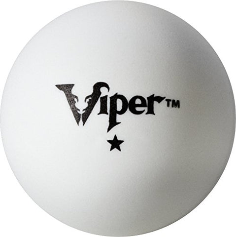 Image of Viper Table Tennis Balls, White 40mm Regulation Size, 1 Star Rating, 6 Pack