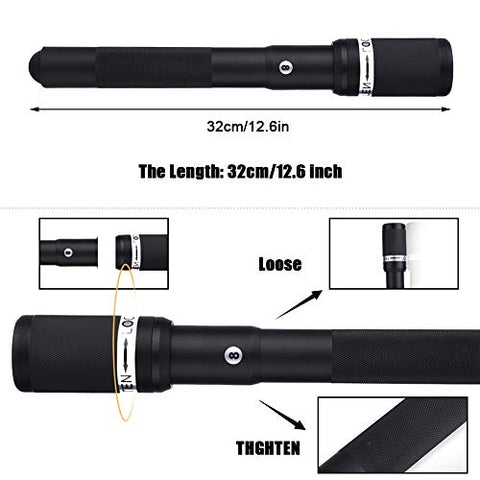 Image of VGEBY 12.6 Inch Cue Extender Aluminum Alloy Billiard Holder Push On Telescopic Cue Extension (Color : Black)