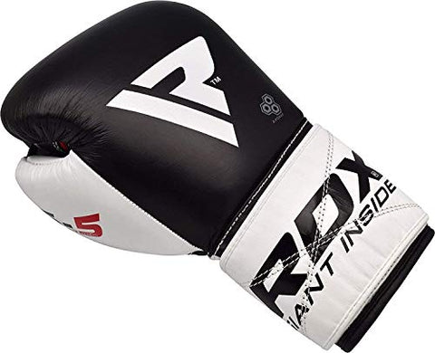 Image of RDX Boxing Gloves for Training & Muay Thai – Cowhide Leather Mitts for Kickboxing, Sparring & Fighting - Great for Heavy Punch Bag, Speed Ball, Grappling Dummy and Focus Pads Punching