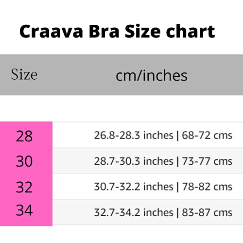 Craava Women Polycotton Non Padded Non-Wired Air Sports Bra Inner Wear for Daily Use Slip On Black White Skin Fit Size 28 to 34