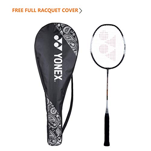 YONEX ZR 100 Light Aluminium Badminton Racquet with Full Cover (Black) Set of 2