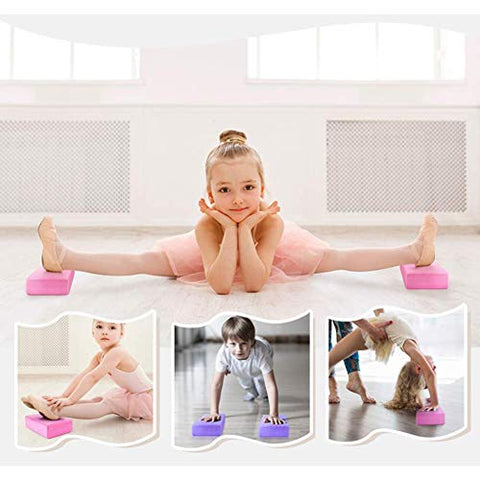 Image of SOPTOOL Non Toxic Set of 2 Yoga Block Non Slip Yoga Brick Sports Fitness Workout Pilates Brick for Exercise, Yoga, Meditation, Home Gym Workout Exercise Tool Stretching aid for Body Fitness