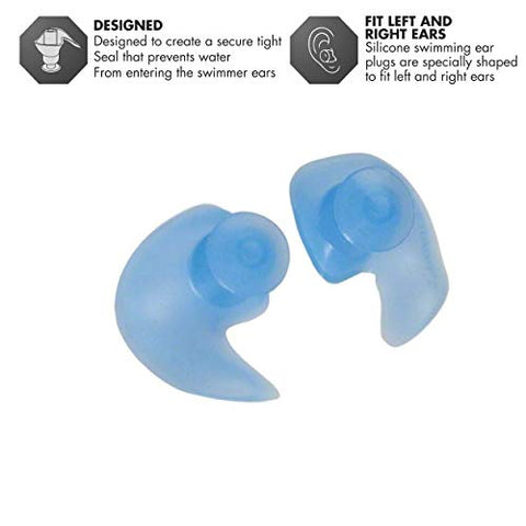 Image of TYR Silicone Molded Ear Plug Swim Equipments & Accessories (Blue)