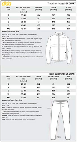 DIDA Black Polyester Athletic Gym Running Sports Tracksuit for Men