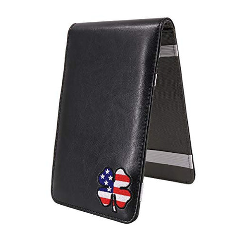 Image of CRAFTSMAN GOLF USA Clover Leather Scorecard & Yardage Book Holder Cover