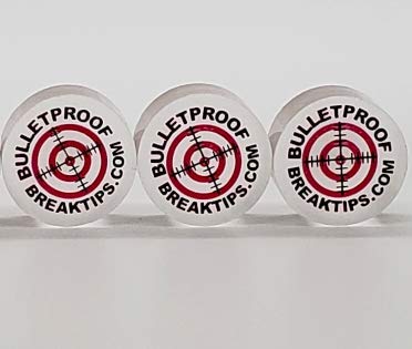 Bulletproof Break Tips, Finally, a Break/Jump tip That is Clearly Superior to All The Other Options on The Market! More Powerful Than Phenolic! Jump with Spin and Draw! (3 Pack) Free Patch & Sticker