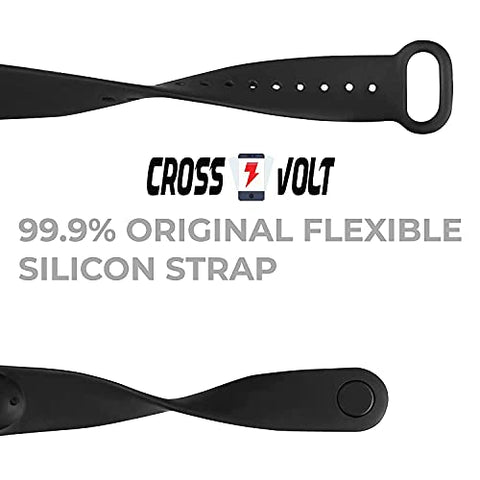 Image of CROSSVOLT Adjustable Xiaomi Mi Band 5 & Mi Band 6 Watch Silicone Strap Band Bracelet - (Set 5)