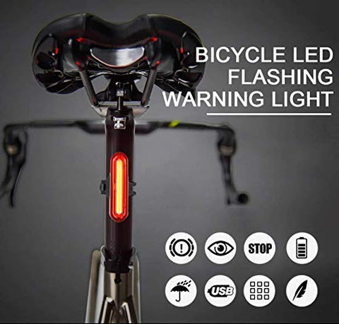 Image of Lista 120 Lumens Rechargeable USB Rear Light Bicycle Cycling Taillight LED Waterproof MTB Road Bike Tail Lamp Rear Light for Bicycle