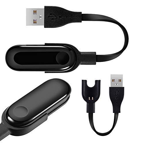 Sounce Mi Band 3 / 3i USB Adapter Power Charger Charging Cable Dock Charger Compatible for Xiaomi Mi Band 4/3 /3i Smart Bracelet- Black