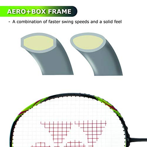 Image of YONEX Astrox 6 Graphite Badminton Racquet with free Full Cover (Black& Lime, Rotational Generator System, Made in Taiwan)