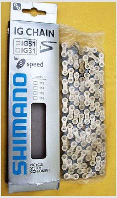 Schrodinger15 50054 Tool with Shimano IG51 Steel Bicycle Chain 7/8 Speed 116 Links Narrow
