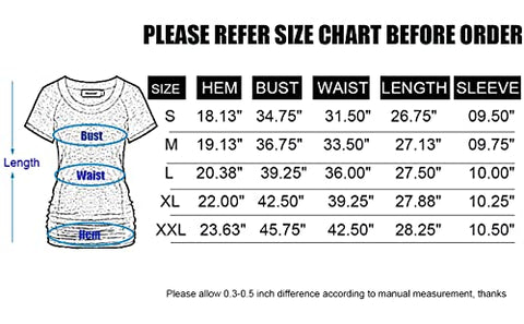 Image of Ninedaily Workout Tops for Women,Juniors Roomy Beach Vacation Volleyball Tees Game Leisure Compression Shirts for Womens Short Sleeve Thin Soccer Training Tunics Ladies Missss Black Large