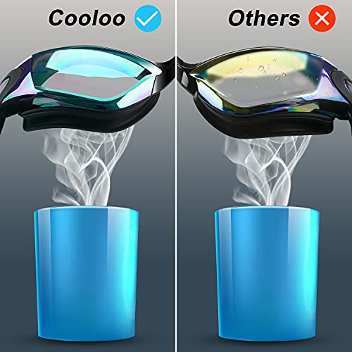 cooloo swim goggles COOLOO Swim Goggles Men, 2 Pack Swimming Goggles for Women Kids Adult Anti-Fog Fathers Day Gifts for Dad, Purple & Gray