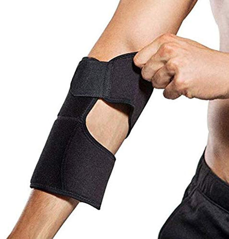 Image of Tima Elbow Support Brace, Adjustable Tennis Elbow Support Brace, Great for Sprained Elbows, Tendonitis, Arthritis, Basketball, Baseball, Golfer's Elbow Provides Support & Ease Pains (Black)