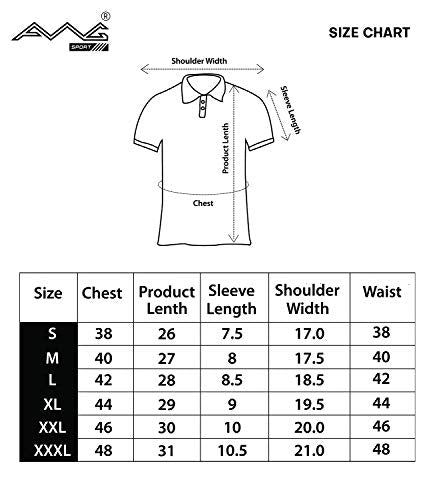 AWG ALL WEATHER GEAR - Men's Regular Fit Polo T-Shirt (SS20-GPAWG-MEL-BU-M_Navy Blue Melange_Medium)